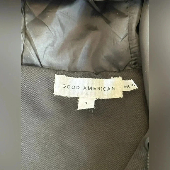 Good American | Black Hooded Volume Jacket, New Without Tags - Picture 6 of 12